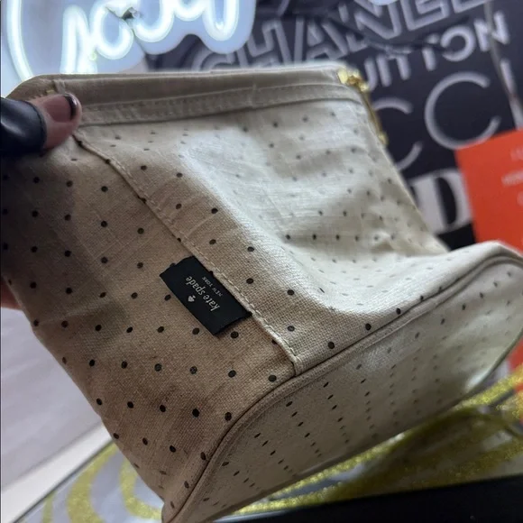 Kate Spade Black and Cream Dot Cosmetic Bag Duo - Picture 10 of 16